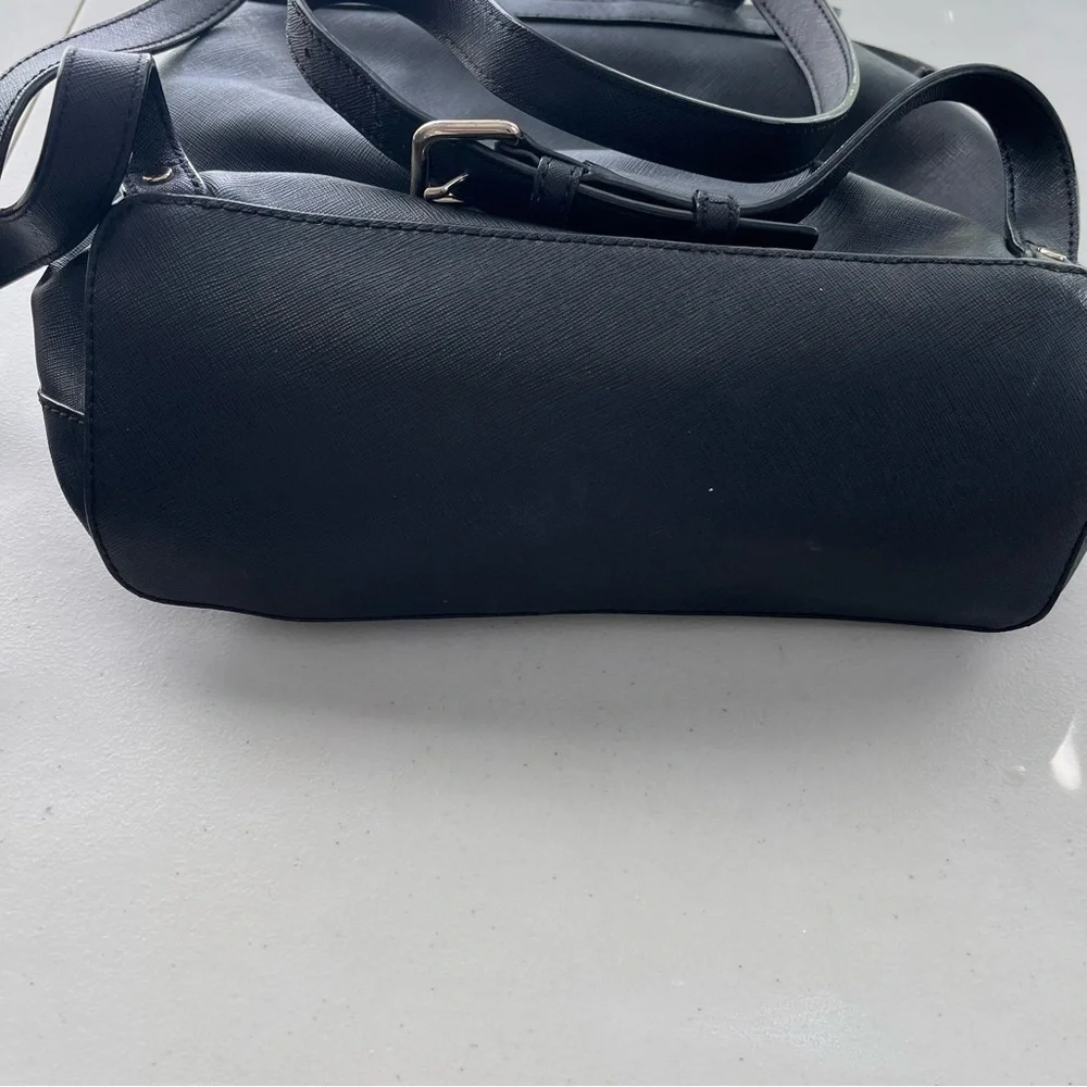 Kate Spade Jessie Laurel Way Black Saffiano Leather Backpack Gold Hardware